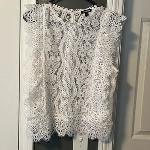 EXPRESS NWOT White Lace Top